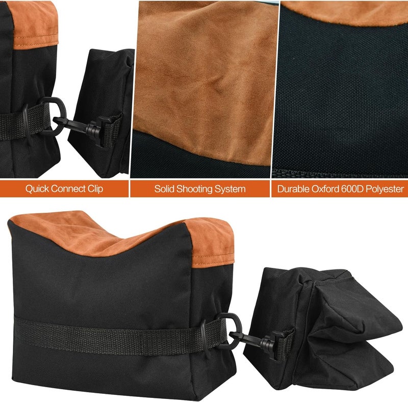 Ruby Q Shooting Rest Bags, Unfilled Rest Front & Rear Support Sandbag Stand Holders with 600 Denier Polyester for Rifle Hunting (Bags Come unfilled) - Image 4
