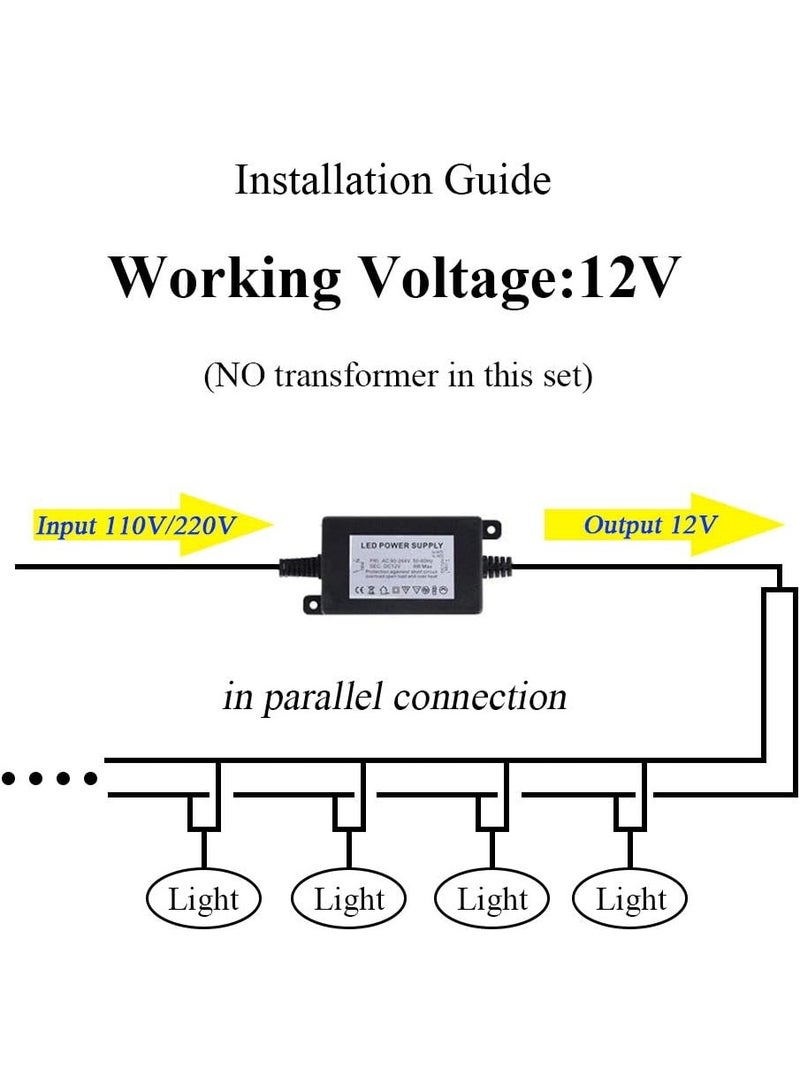 RMAX 4-Pack 5 W COB LED Outdoor Garden & Landscape Lamps – 12 V AC/DC, 500 LM per Lamp, Waterproof IP65, Wall/Path/Yard Spotlight, Warm White (Black/Aluminum) - Image 5