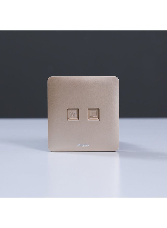 DANUBE HOME Danube Home - Milano Telephone And Computer Socket Gd Ps - Image 1