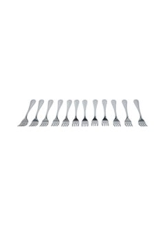 News Corpo 12-Piece Stainless Steel Dishwasher Safe Dessert Fork Set Silver 8 x 20 x 3 cm NCF-035SDF  - Image 1