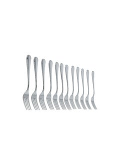 News Corpo 12-Piece Stainless Steel Dishwasher Safe Dessert Fork Set Silver 8 x 20 x 3 cm NCF-035SDF  - Image 2
