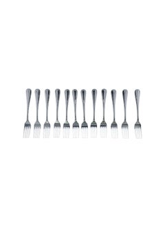 News Corpo 12-Piece Stainless Steel Dishwasher Safe Dessert Fork Set Silver 8 x 20 x 3 cm NCF-035SDF  - Image 3