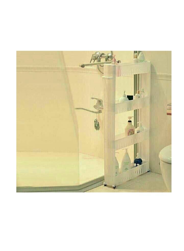 4-Tier Kitchen Stand with Wheels - Organize Your Kitchen Easily and Safely off-white X - Image 4