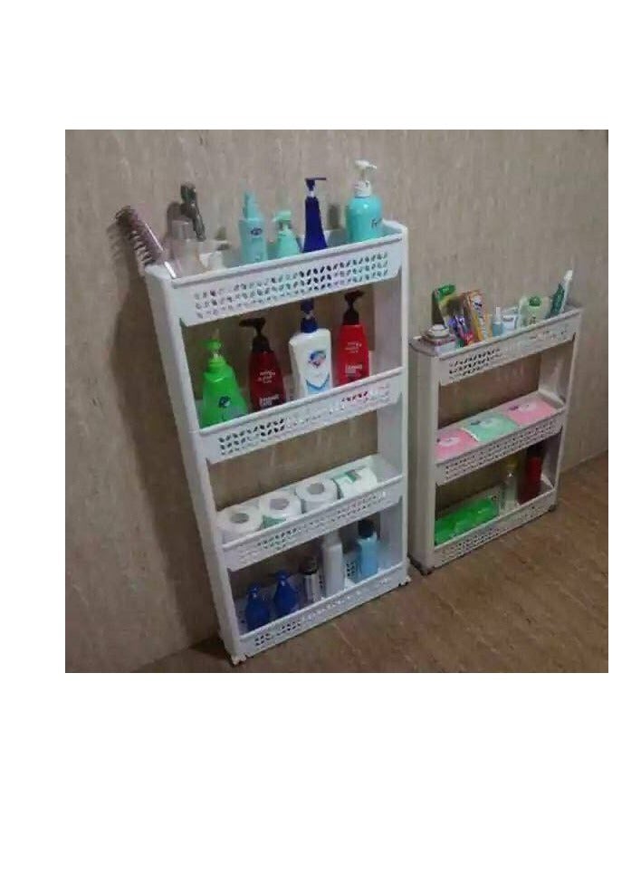 4-Tier Kitchen Stand with Wheels - Organize Your Kitchen Easily and Safely off-white X - Image 5
