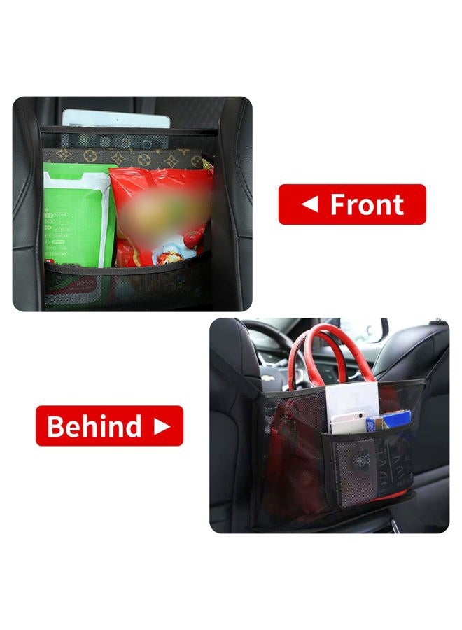 DSOAR Car Net Pocket Handbag Holder Between Seats Universal Seat Back Storage Mesh Bag for Phone Purse and Smaller Items Barrier of Pet Kids - Image 4