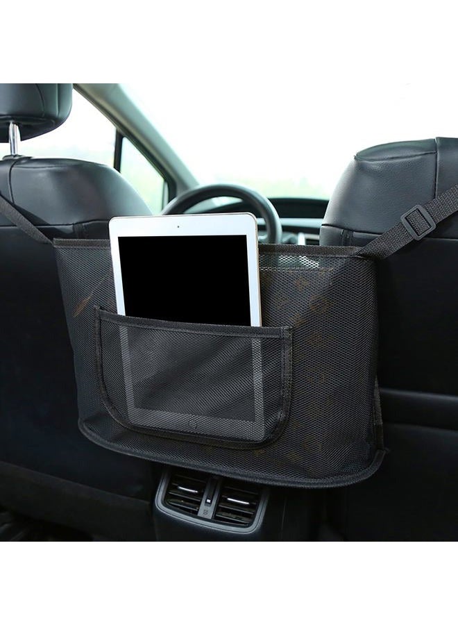 DSOAR Car Net Pocket Handbag Holder Between Seats Universal Seat Back Storage Mesh Bag for Phone Purse and Smaller Items Barrier of Pet Kids - Image 1