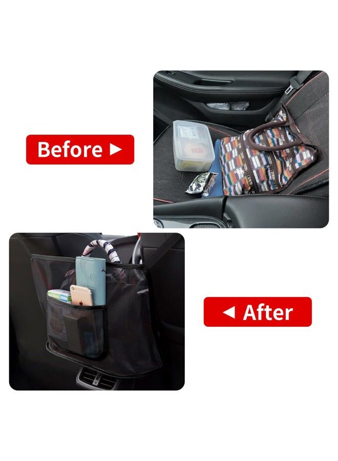DSOAR Car Net Pocket Handbag Holder Between Seats Universal Seat Back Storage Mesh Bag for Phone Purse and Smaller Items Barrier of Pet Kids - Image 5