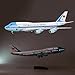 RoofWorld 1150 Scale Diecast Boeing 747 Airplane US Airlines Air Force Model with Landing Gear Voice Control Cabin Light - Image 3