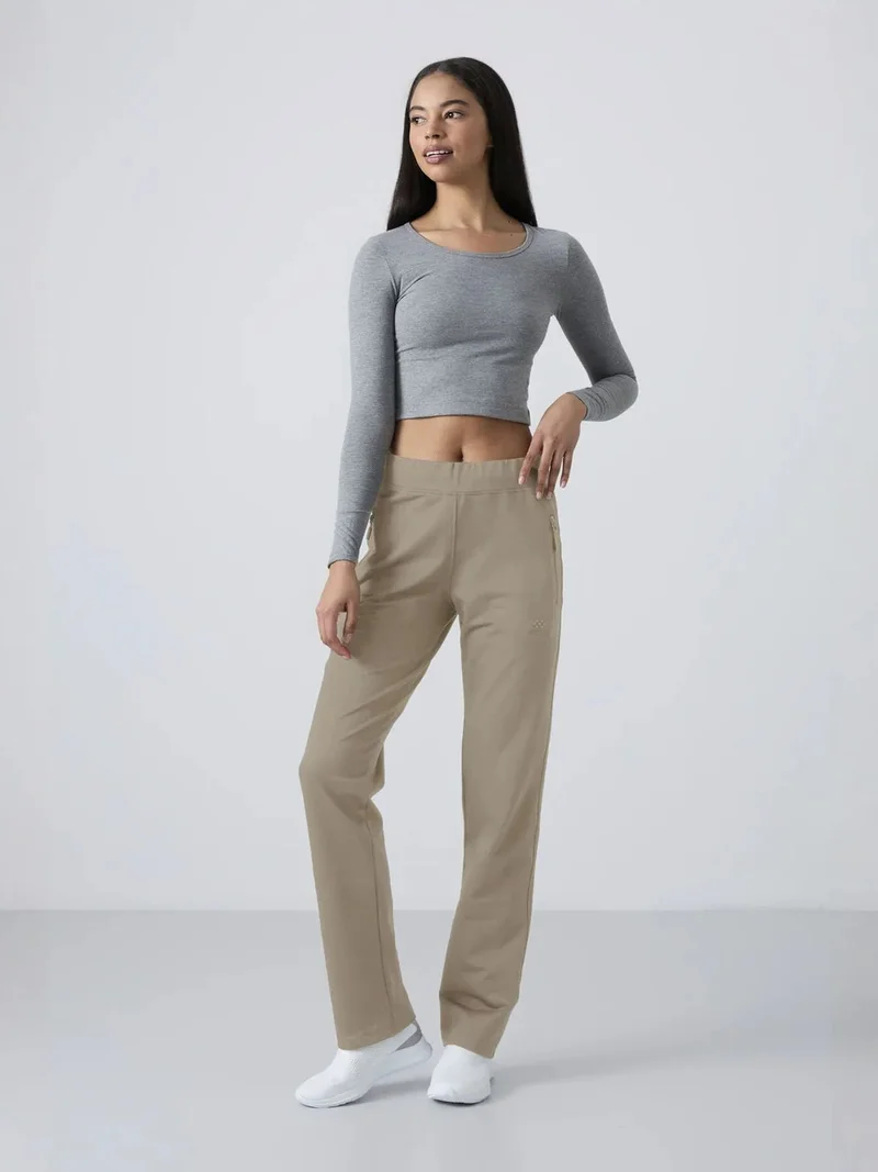 تومي لايف TOMMY Women's Straight-leg Fleece Sweatpants