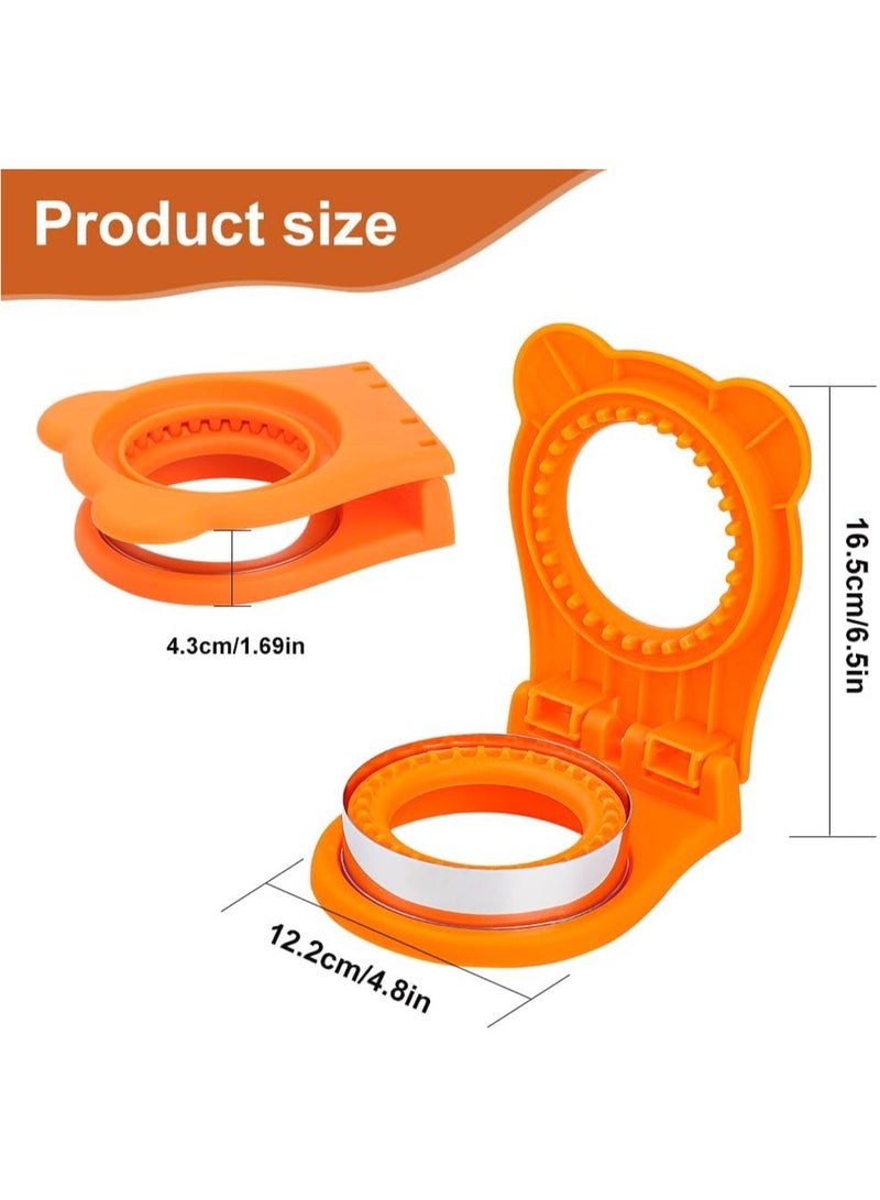 Sandwich Cutter and Sealer for Kids, 2Pcs Uncrustable Sandwich Maker and Decruster set,DIY Decruster Pocket Sandwiches, Great for Breakfast Sandwich Maker, Lunchbox and Bento Box - Image 2