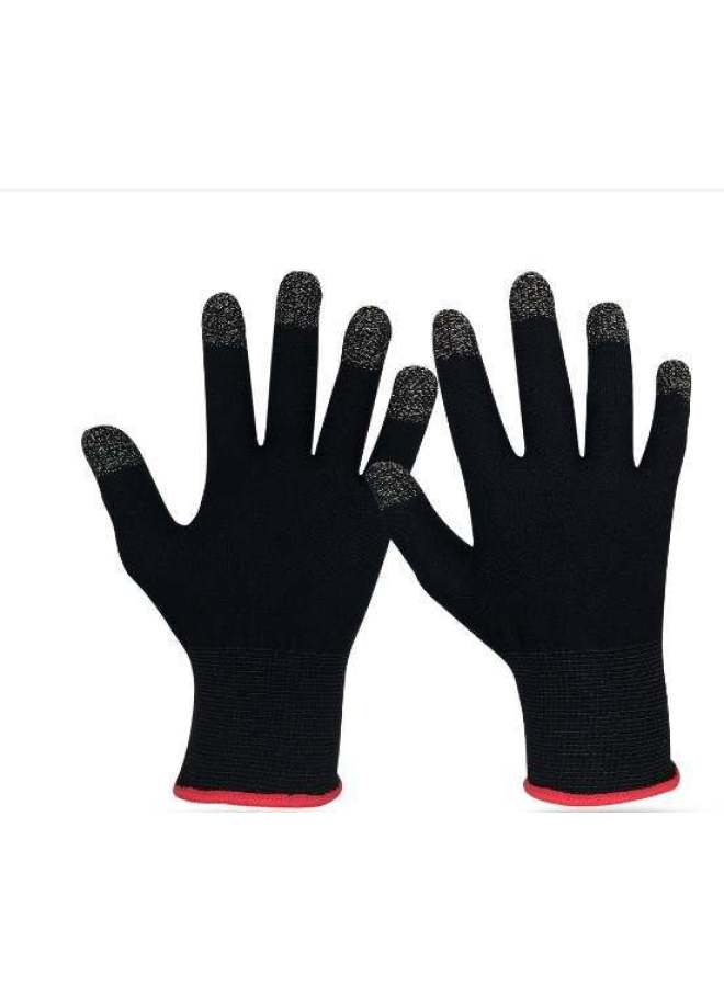 Finger Sleeves Hand Walking Carbon Fiber Silver Fiber Cloth Sweat-proof Walking Finger Gloves E-sports Gloves-Product Color:5-finger E-sports Gloves  - Image 1