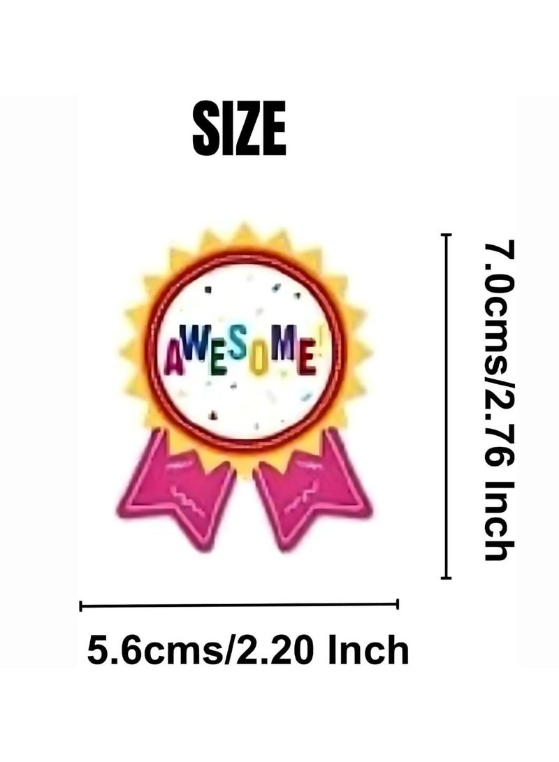 CMGTYYD CMGTYYD 100Pcs Reward Stickers for Kids, Incentive Stickers with 6 Medal Designs, Teacher Supplies for Classroom Motivational Stickers for Students with Encouraging Words - Image 4