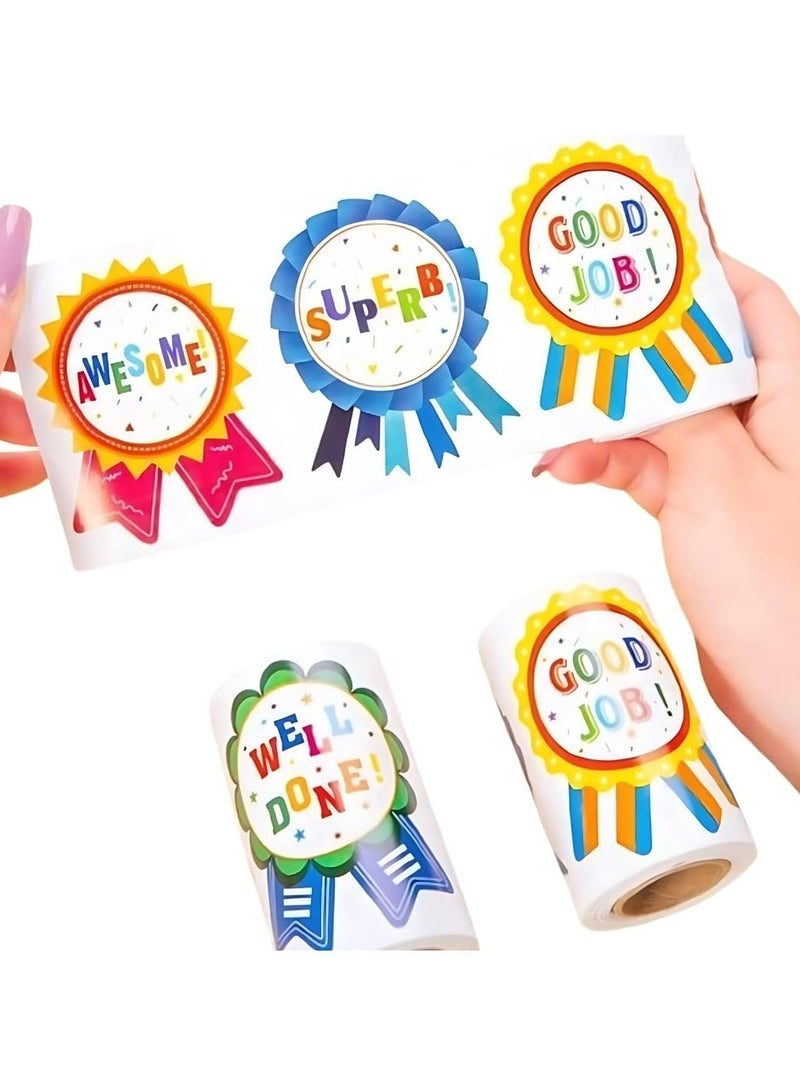 CMGTYYD CMGTYYD 100Pcs Reward Stickers for Kids, Incentive Stickers with 6 Medal Designs, Teacher Supplies for Classroom Motivational Stickers for Students with Encouraging Words - Image 5