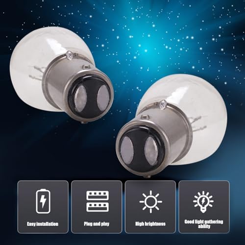 GKmow 10 PCS Car Brake Bulb, 1016 12V 21/5W BAY15D High Low Foot Dual Beam Turning Light, Super Bright Light Tail Light Replacement, Universal Brake Marker Bulb for Most Cars (Transparent #01) - Image 5