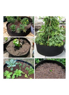 Generic 2 Pack 15 Gallon Plant Grow Bags Heavy Duty Thickened Breathable Fabric Pots Round Raised Garden Bed for Growing Herb Flower Vegetable Potato Plants 24In D × 8In H  - Image 2