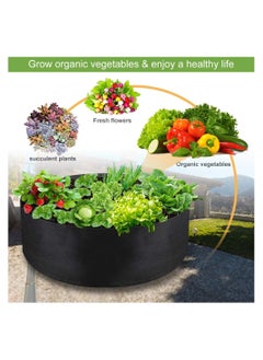 Generic 2 Pack 15 Gallon Plant Grow Bags Heavy Duty Thickened Breathable Fabric Pots Round Raised Garden Bed for Growing Herb Flower Vegetable Potato Plants 24In D × 8In H  - Image 4