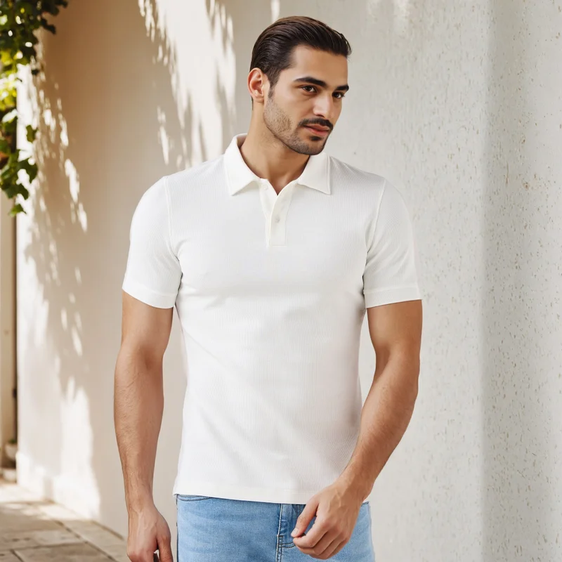 سبلاش فيڤ Textured Polo T-shirt
