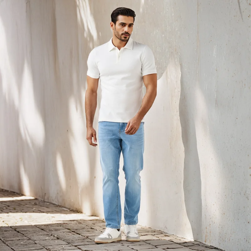سبلاش فيڤ Textured Polo T-shirt