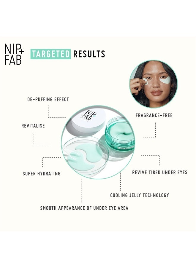 NIP+FAB Nip + Fab Hyaluronic Acid Under Eye Patches Mask Anti-Aging Hydrating for Fine Lines, Wrinkles, Puffy Eyes Patch for Bags, Puffiness, Multicolor  - Image 2