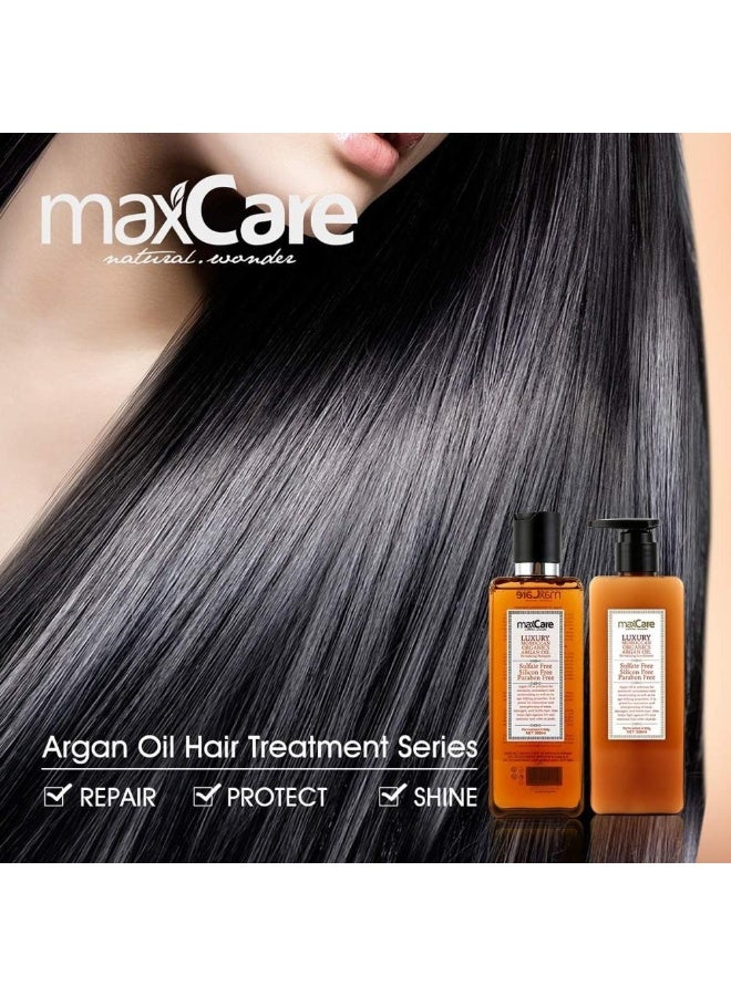 Max Care Shampoo with Organic Moroccan Argan Oil, Nourishing Formula, Free from Sulfates, Phosphates, and Parabens, 300ml - Image 4
