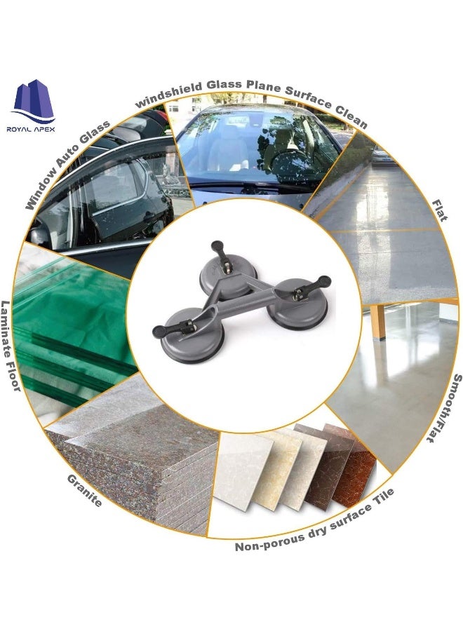 Royal Apex Heavy Duty Suction Cup Aluminium Glass Lifter Sucker Pad Carrying Grabbing Tile Puller Gripper For Lifting And Moving Glass, Floor, Window, Tile, Granite And Doors - Image 5