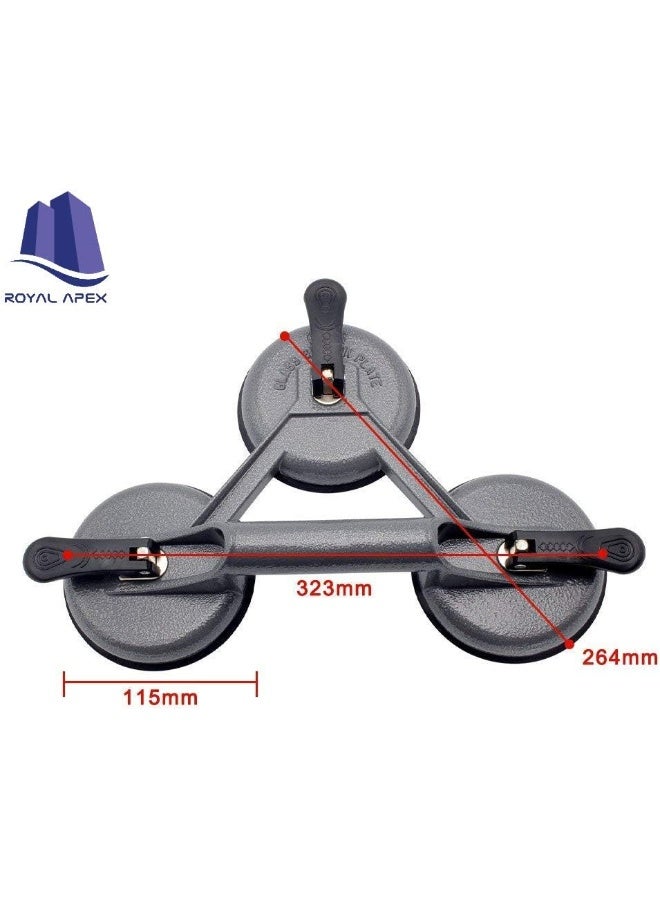 Royal Apex Heavy Duty Suction Cup Aluminium Glass Lifter Sucker Pad Carrying Grabbing Tile Puller Gripper For Lifting And Moving Glass, Floor, Window, Tile, Granite And Doors - Image 2