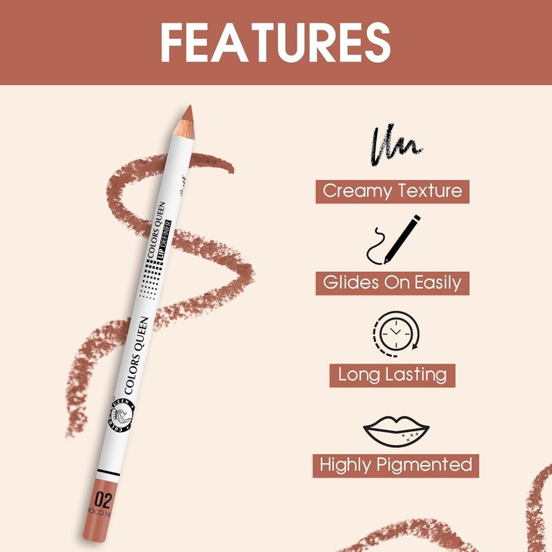 COLORS QUEEN COLORS QUEEN Lip Liner 02Choco Nude Matte - Image 3