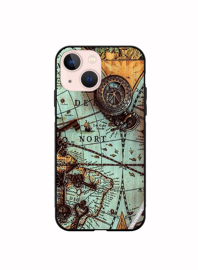 VR CREATIVE Protective Case Cover For Apple iPhone 14 Plus Compas Design Multicolour - Image 1