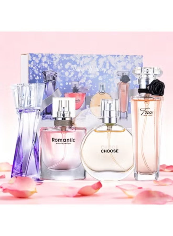 MARK HIM Women's 4 Piece Perfume Gift Set, Long-Lasting Eau de Parfum Gift for Her, Fruity Floral Eau de Toilette for Women, Mother, Girlfriend, Lightweight Perfume Spray, 25mL Each - Image 1