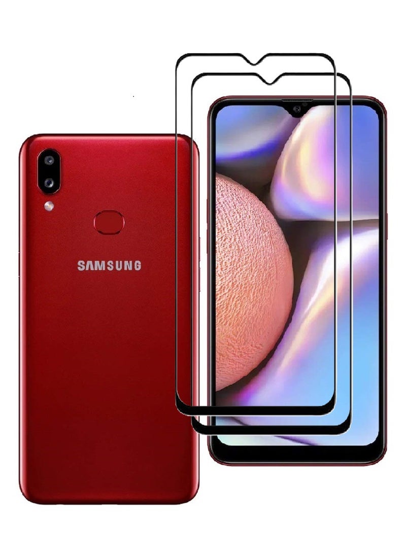 AINA حماية شاشة زجاجية مقسّاة 2 قطعة 5D مصممة لهاتف سامسونج جالاكسي A10s تغطية كاملة من الحافة إلى الحافة ولصق كامل خالي من الفقاعات - Image 1