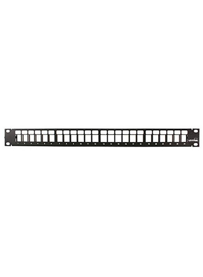 Leviton Leviton 49255-H24 QuickPort Patch Panel, 24-Port, 1RU, Cable Management Bar Included , Black  - Image 2