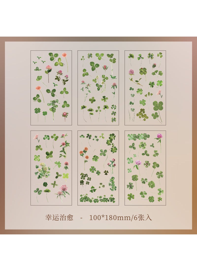 Generic - Yuezhen Nature Series Handbook Sticker Bag pvc Plant Flower Retro Material Paper Children's Handbook Sticker - Image 1