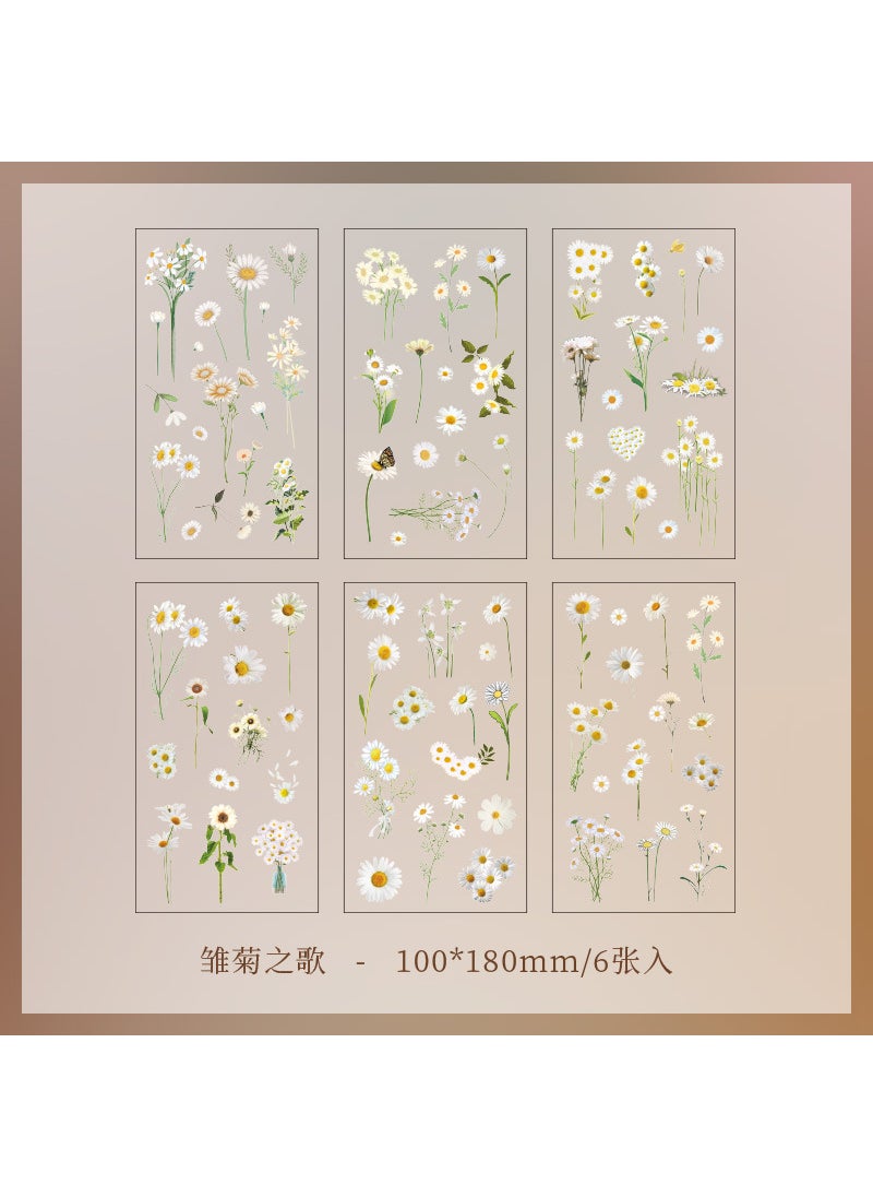 Generic - Yuezhen Nature Series Handbook Sticker Bag pvc Plant Flower Retro Material Paper Children's Handbook Sticker - Image 1