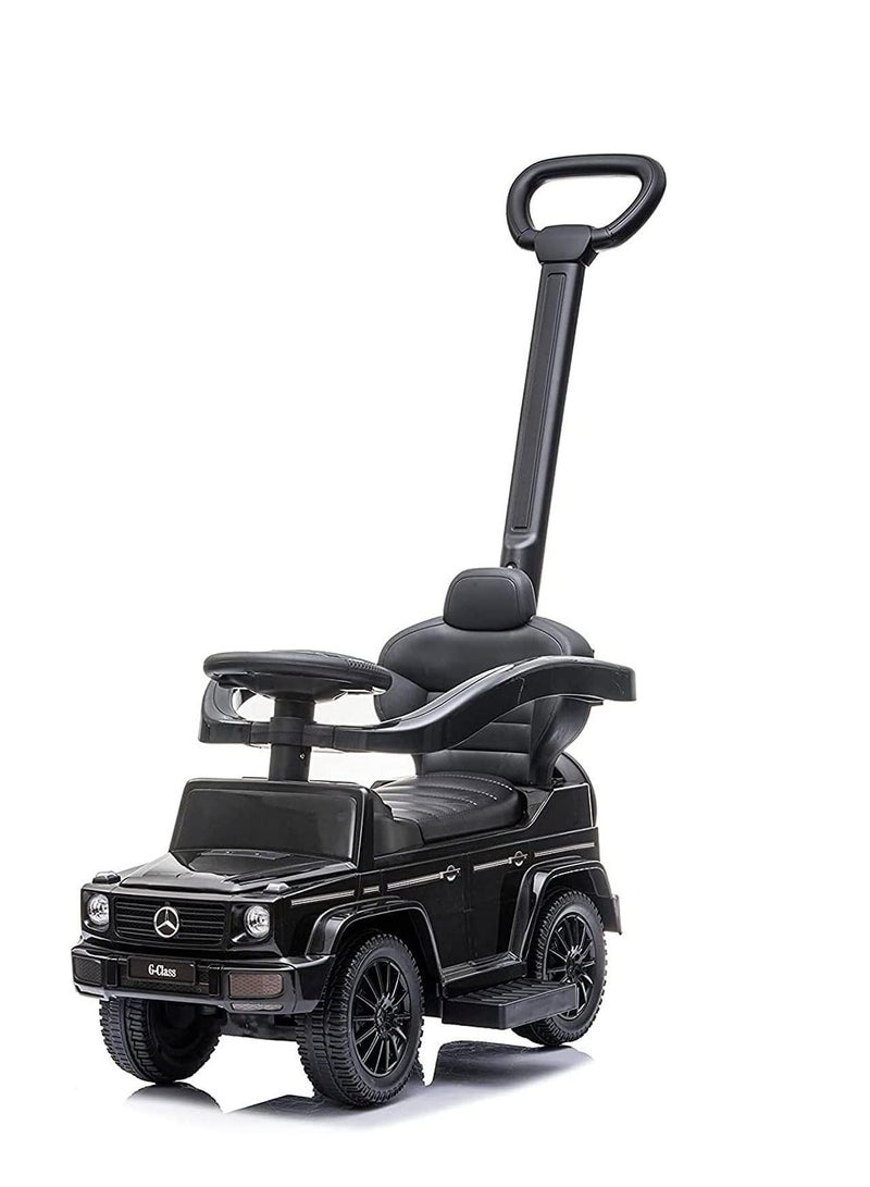 مرسيدس بنز عربية أطفال شكل مرسيدس بدفع يدوي ومقبض تحكم – تصميم أنيق ومتين - ابيض - Image 1
