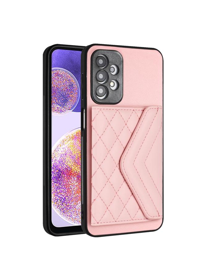 S-TOP Case For Samsung Galaxy A23 Rhombic Texture Card Bag RFID Phone Case with Long Lanyard - Image 3