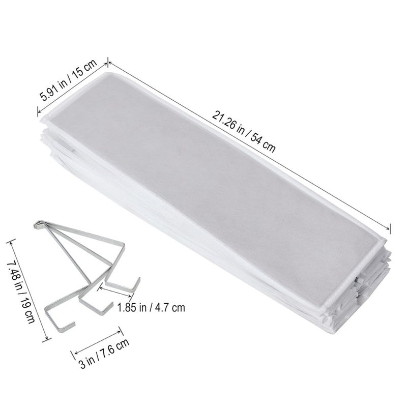Over The Door Shoe Organizer 26 Pockets White Non Woven Fabric Storage Hanging Rack - Image 3