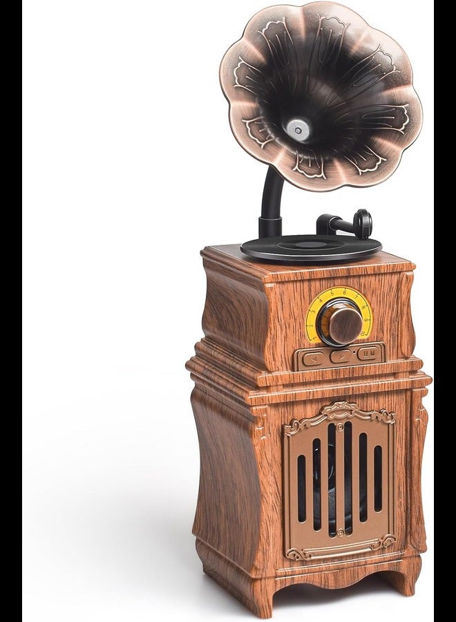 Retro Bluetooth Speaker, Retro Radio, Bass, FM Radio, 5.3 Bluetooth Radio Wireless Connect for Home Office Room Vintage Decor, USB/TF/AUX Player, Portable Rechargeable Vintage Radio Bluetooth Speaker  - Image 1