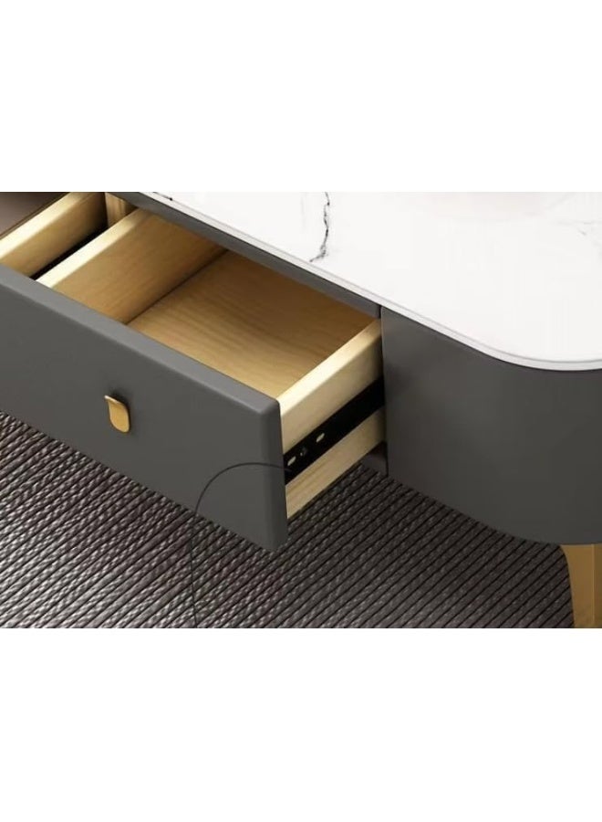 Coffee table floor modern home living room coffee table coffee table TV cabinet simple tempered glass small apartment soft package combination - Image 4