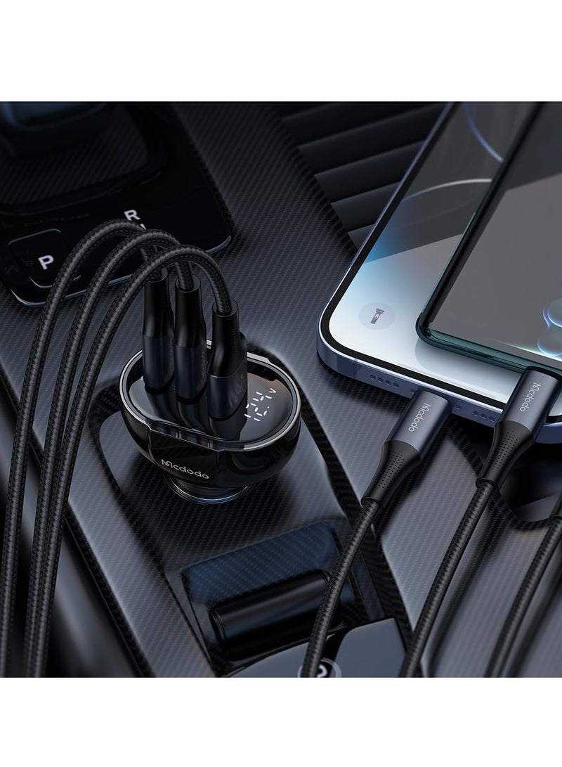 Mcdodo CC-4450 128W Digital Display 2C+1A PD Fast Car Charger - Image 4