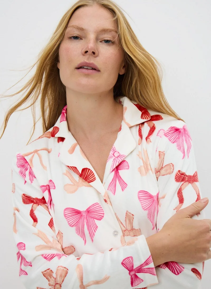 ماتلان طقم بيجاما تقليدي كريمي