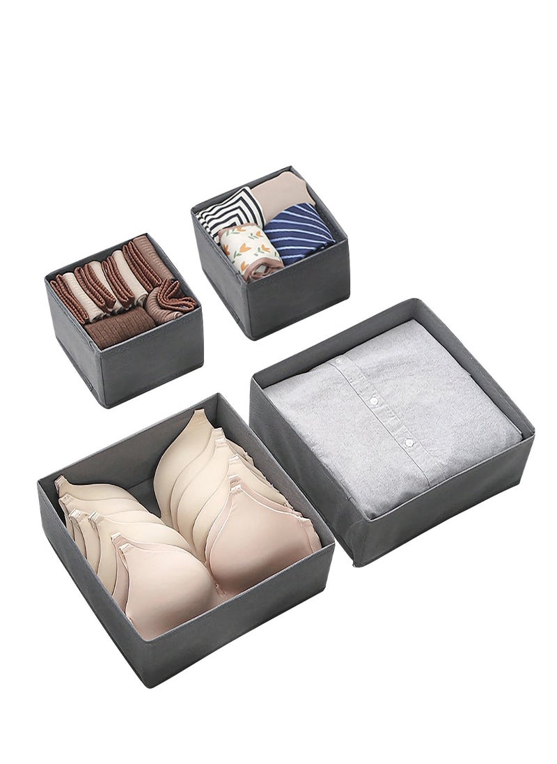 HOOKOR 4PCS Drawer Organizer for Clothing Foldable Cloth Drawer Dividers, Washable Closet Organizer and Storage Bins for Clothes Underwear Pants Socks  - Image 1