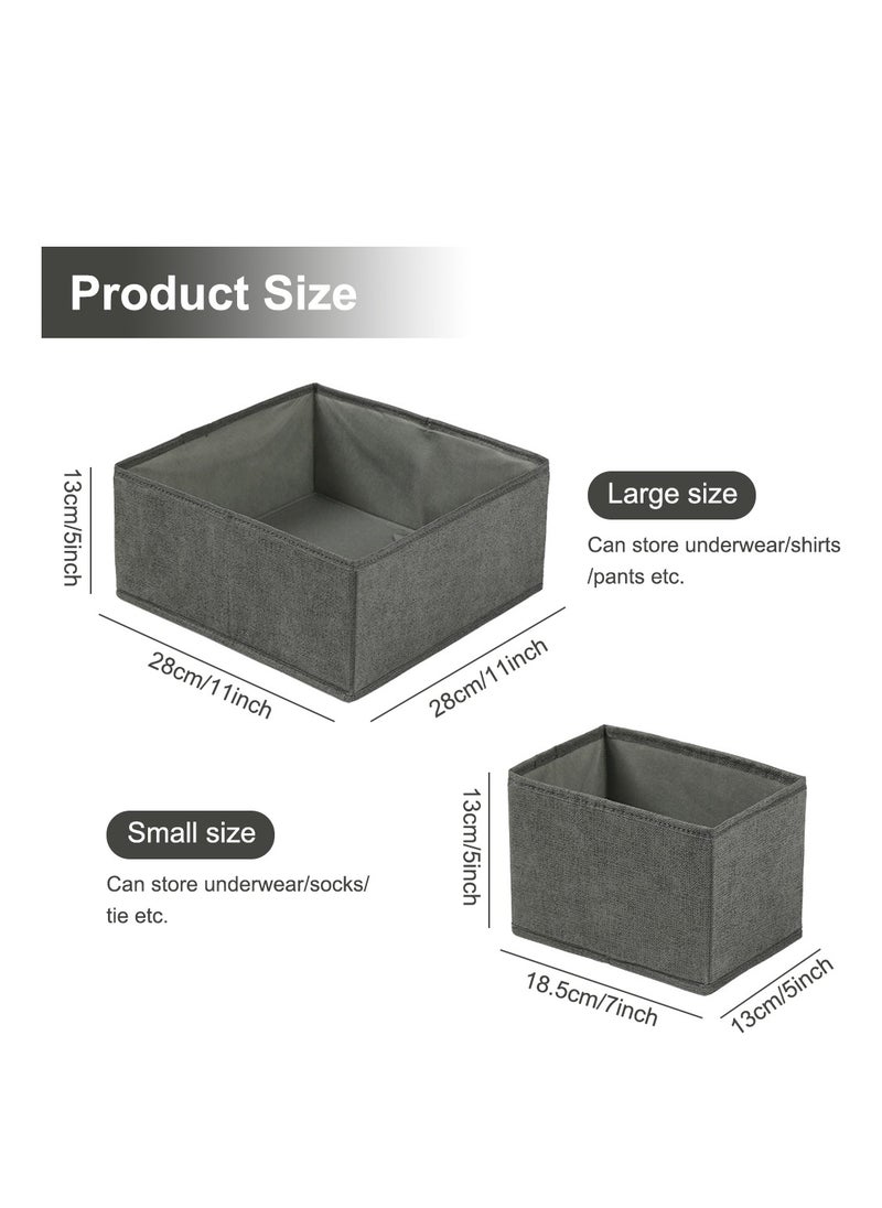 HOOKOR 4PCS Drawer Organizer for Clothing Foldable Cloth Drawer Dividers, Washable Closet Organizer and Storage Bins for Clothes Underwear Pants Socks  - Image 2