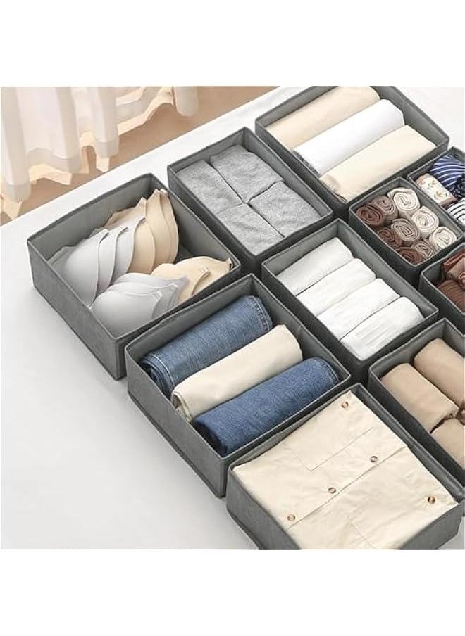 HOOKOR 4PCS Drawer Organizer for Clothing Foldable Cloth Drawer Dividers, Washable Closet Organizer and Storage Bins for Clothes Underwear Pants Socks  - Image 5