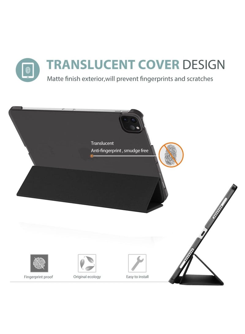 Procases iPad Pro 12.9 Case 2021 2020 2018, Slim Stand Hard Back Shell Smart Cover for iPad Pro 12.9" 5th Gen 2021/4th Gen 2020/3rd Gen 2018 -Black - Image 3