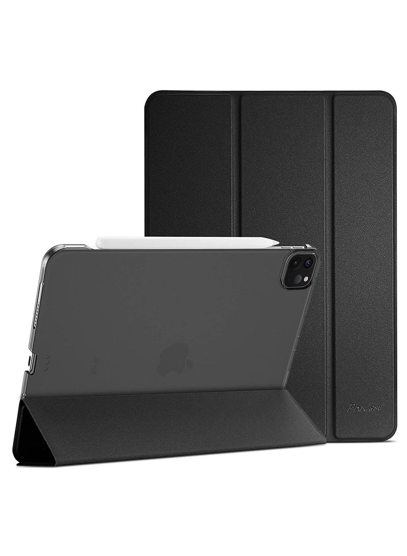 Procases iPad Pro 12.9 Case 2021 2020 2018, Slim Stand Hard Back Shell Smart Cover for iPad Pro 12.9" 5th Gen 2021/4th Gen 2020/3rd Gen 2018 -Black - Image 1