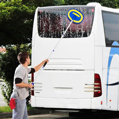 Ordenado 62" Car Wash Brush Kit Mitt Mop Sponge with Long Handle Chenille Microfiber Car Cleaning Brush Kit Supplies Car Washing Mop Kit Car Care Kit of Scratch-Free Replacement Head for Car RV Truck - Image 5