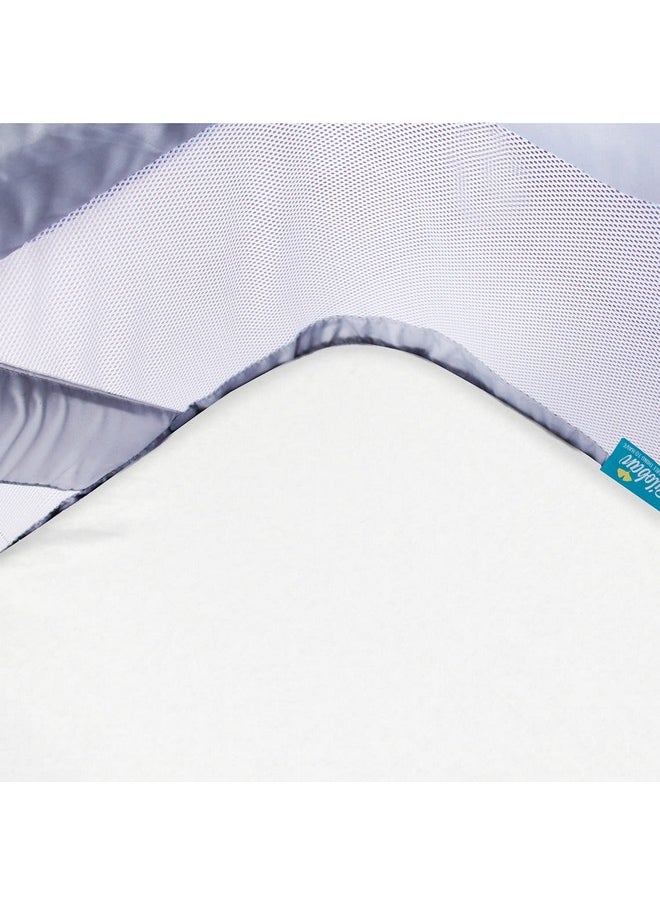 Biloban - 100% Cotton Bassinet Sheets Fit For Airclub, Amke 3 In 1 Bassinet, Newton And Bellababy Bassinet Bedside Sleeper, 2 Pack, Breathable And Soft Sheet For Baby, White - Image 1