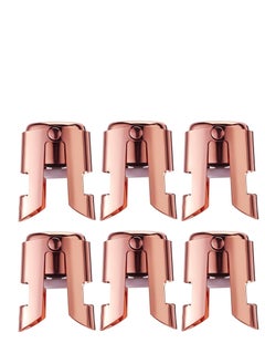 Y&D 6 Pack Champagne Stoppers Stainless Steel Rosegold Color Sealer Stopper 