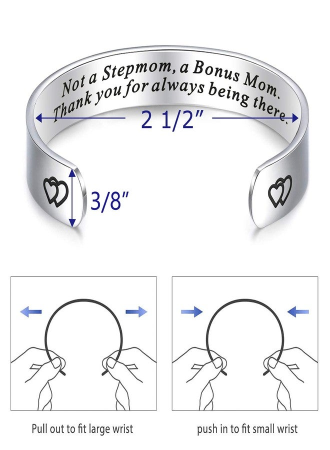 LParkin Bonus Mom Gifts Bracelet for Stepmom Thoughtful Gift For Step mother Cuff Bracelets Jewelry - Image 2