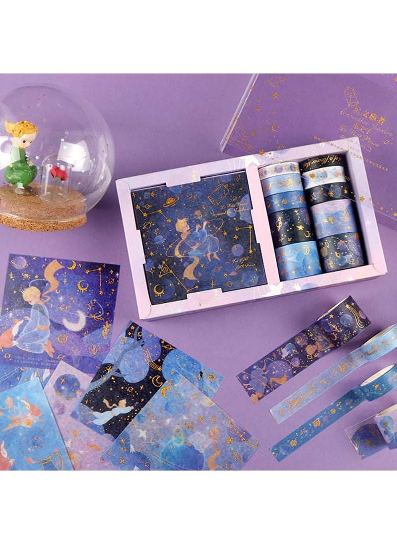 Generic Mayatra's Space Travel The Little Prince Masking Tapes Rolls With Decorative Masking Tapes For DIY Crafts Arts Best Return Gift (Multicolor) (10 Washi Tape Roll & 10 Stickers)  - Image 5